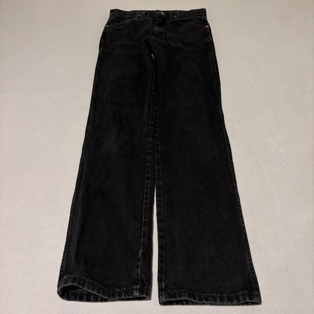 Wrangler Cowboy Cut Mens Black Jeans 28x32 Straight Leg Workwear 936WBK